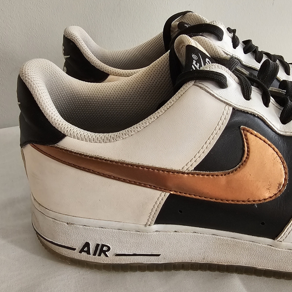 NIKE Air Force 1 Low Copper Leather Mens Athletic Sneakers, Shoes - Picture 5 of 7